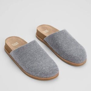EILEEN FISHER Bios Flannel Mule in Moon Gray - NWOB - 8